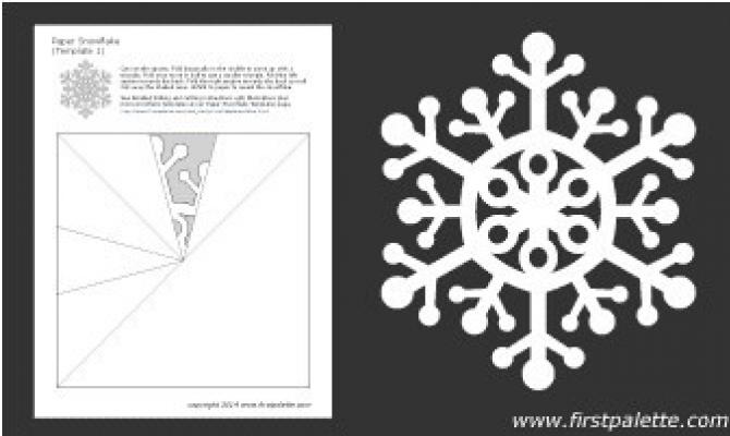 Как сделать снежинку из бумаги «Хоровод снеговиков Сборная объемная снежинка