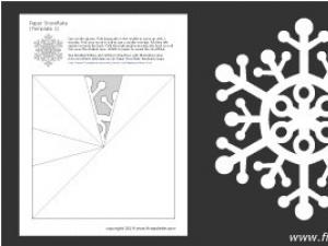 Как сделать снежинку из бумаги «Хоровод снеговиков Сборная объемная снежинка
